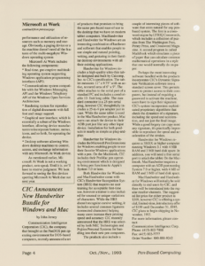 Page 4 — CIC Announces New Handwriter Bundle for Windows and Mac