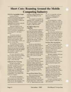 Page 8 — Short Cuts: Roaming Around the Mobile Computing Industry