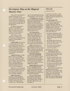 Page 11 — Technology Preview: General Magic’s Magic CAP & Telescript
