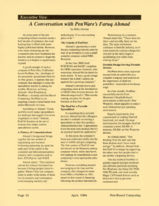 Page 12 — A Conversation with PenWare’s Faruq Ahmad