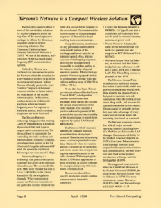 Page 8 — Xircom’s Netwave is a Compact Wireless Solution