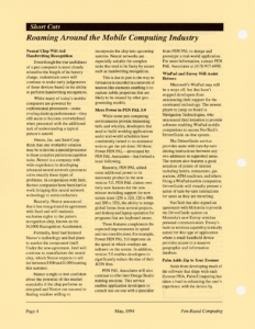 Page 4 — Short Cuts: Roaming Around the Mobile Computing Industry
