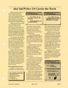Page 3 — aha! InkWriter 2.0 Carries the Torch