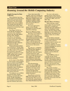 Page 4 — Short Cuts: Roaming Around the Mobile Computing Industry