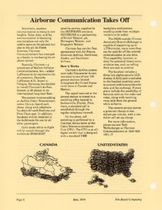 Page 8 — Airborne Communication Takes Off