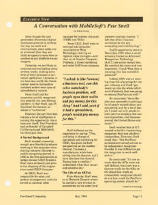 Page 11 — A Conversation with MobileSoft’s Pete Snell