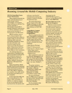 Page 4 — Short Cuts: Roaming Around the Mobile Computing Industry