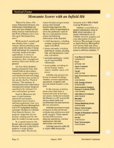 Page 10 — Vertical Focus: Monsanto Scores with an Infield Hit