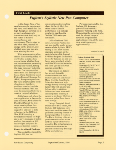 Page 3 — Fujitsu’s Stylistic New Pen Computer