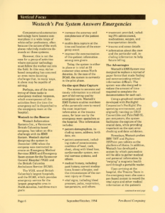 Page 6 — Westech’s Pen System Answers Emergencies