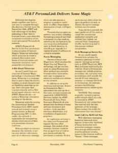 Page 6 — AT&T PersonaLink Delivers Some Magic