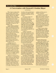 Page 12 — A Conversation with Geowork’s Gordon Mayer