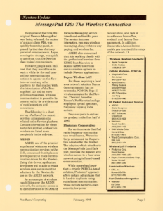 Page 3 — MessagePad 120: The Wireless Connection