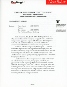 PenMagic LetterExpress 1.1 Upgrade Letter (Front)