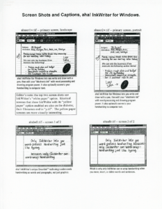 aha! software corp - InkWriter 2.0 Windows Screen Shots and Captions (Document)
