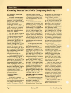 Page 4 — Short Cuts: Roaming Around the Mobile Computing Industry