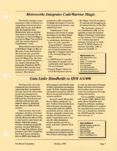 Page 7 — Metrowerks Integrates CodeWarrior Magic