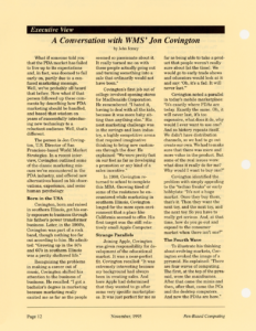 Page 12 — A Conversation with WMS’ Jon Covington