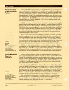 Page 6 — Newton Enabled for ARDIS Wireless Network