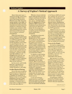 Page 3 — A Survey of Fujitsu’s Vertical Approach