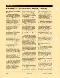 Page 4 — Short Cuts: Roaming Around the Mobile Computing Industry