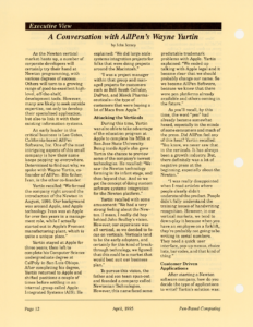 Page 12 — A Conversation with AllPen’s Wayne Yurtin