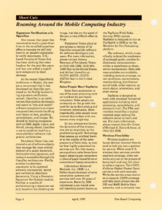 Page 4 — Short Cuts: Roaming Around the Mobile Computing Industry