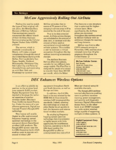 Page 6 — No Strings: McCaw Aggressively Rolling Out AirData