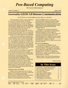 Pen-Based Computing – August, 1995 – Volume 5, Number 8