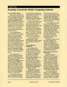 Page 4 — Short Cuts: Roaming Around the Mobile Computing Industry