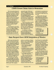 Page 6 — CDPD Forum Claims Gain in Momentum