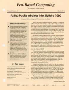 Pen-Based Computing: Volume 6, Number 10 (Cover)