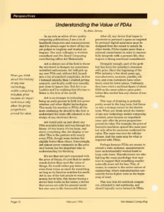 Page 10 — Understanding the Value of PDAs