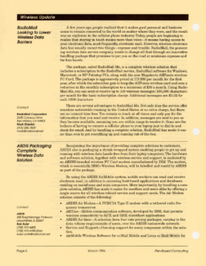 Page 6 — RadioMail Looking to Lower Wireless Data Barriers
