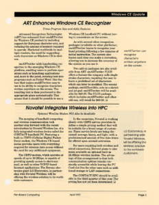 Page 3 — ART Enhances Windows CE Recognizer