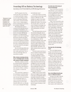 Page 4 — Sounding Off on Battery Technology